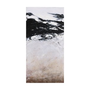 Black Strokes I by Mercana Studio a Hand Embellished Textured Canvas