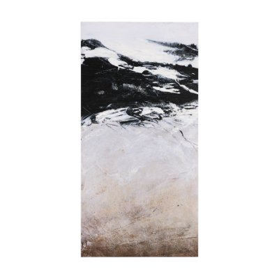 102485-L - Black Strokes I by Mercana Studio a Hand Embellished Textured Canvas