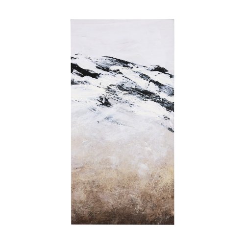 102487-L - Black Strokes III by Mercana Studio a Hand Embellished Textured Canvas