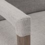 68195 - Palisades Grey Fabric Wrap Brown Wooden Frame Dining Chair