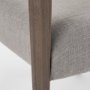 68195 - Palisades Grey Fabric Wrap Brown Wooden Frame Dining Chair