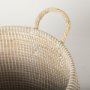 70225 - Kairi Set of 2 Seagrass Floor Baskets w/ Lids and Handles