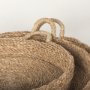 70226 - Ulana Set of 3 Round Nesting Seagrass Trays w/ Loop Handles