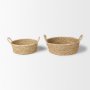 70224 - Ayanna Set of 2 Deep Nesting Seagrass Baskets w/ Handles