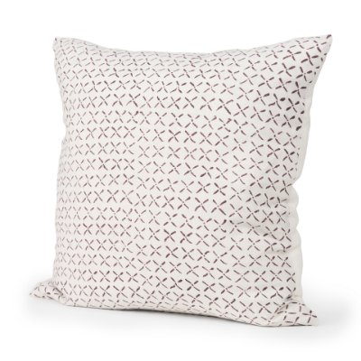 70311 - Jayden Cream w/ Merlot Print Linen Square Pillow Cover