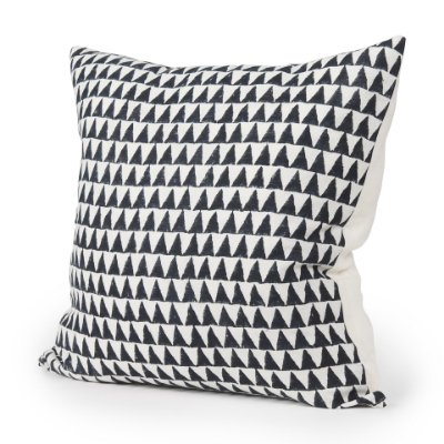 70309 - Jolie 22x22 Cream w/ Black Print Linen Square Pillow Cover