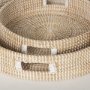 70233 - Kalama Set of 2 Large Round Seagrass Trays w/ Handles  