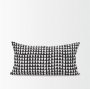 70310 - Jolie Cream w/ Black Print Linen Lumbar Pillow Cover