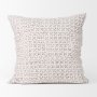 70311 - Jayden Cream w/ Merlot Print Linen Square Pillow Cover