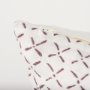 70311 - Jayden Cream w/ Merlot Print Linen Square Pillow Cover