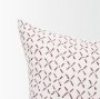 70312 - Jayden 14x26 Cream w/ Merlot Print Linen Lumbar Pillow Cover