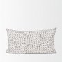 70314 - Jayden 14x26 Cream w/ Black Print Linen Lumbar Pillow Cover