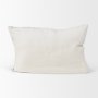 70318 - Jayne 14x26 Cream w/ Indigo Print Linen Lumbar Pillow Cover