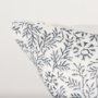 70318 - Jayne 14x26 Cream w/ Indigo Print Linen Lumbar Pillow Cover