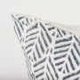 70319 - Jennelle 22x22 Cream w/ Indigo Print Linen Square Pillow Cover