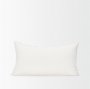 70320 - Janelle 14x26 Cream w/ Indigo Print Linen Lumbar Pillow Cover