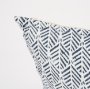70320 - Janelle 14x26 Cream w/ Indigo Print Linen Lumbar Pillow Cover