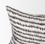 70322 - Jenna 14x26 Cream/Black Print Linen Lumbar Decorative Pillow Cover