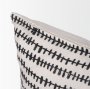70322 - Jenna 14x26 Cream/Black Print Linen Lumbar Decorative Pillow Cover