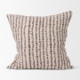 70323 - Jenna 22x22 Beige w/ Merlot Print Linen Square Decorative Pillow Cover