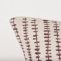 70323 - Jenna 22x22 Beige w/ Merlot Print Linen Square Decorative Pillow Cover