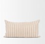 70326 - Jace 16x28 Cream w/ Beige Stripe Lumbar Decorative Pillow Cover