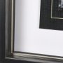 14752 - Black Composition II by Mercana Studio Hand Embellished Textured Framed Art Print Matted under Glass