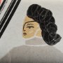 14780 - Bold People - Ellis by Mercana Studio Hand Embellished Textured Framed Art Print Matted under Glass