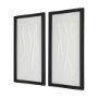 14788 - White Vines I (SET OF 2) by Studio M a handmade Original Framed 3D Textured Artwork under Glass