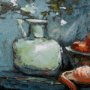 14790 - Still Life with Tangerine by Mercana Studio a Hand Embellished Textured Framed Art Print