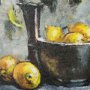 14790 - Still Life with Tangerine by Mercana Studio a Hand Embellished Textured Framed Art Print
