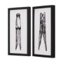 14791 - Vintage Cloth Peg I by Mercana Studio a Hand Embellished Textured Framed Art Print