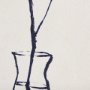 102424-S - Sapphire Vase II by Mercana Studio a Hand Embellished Textured Canvas