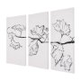 102425-L - Begonia Vine (Left) by Mercana Studio a Hand Embellished Textured Canvas