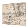 102482-S - Fireside II by Mercana Studio a Hand Embellished Textured Canvas