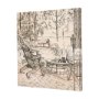 102483-S - Fireside III by Mercana Studio a Hand Embellished Textured Canvas