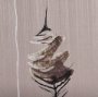 102498-L - Rain of Feather Warm Gray by Mercana Studio a Hand Embellished Textured Canvas