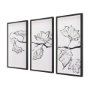 14678 - Begonia Vine (Left) by Mercana Studio Hand Embellished Textured Framed Art Print Matted under Glass