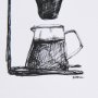14688 - Pour Over  by Simeng a Framed Art Print Matted under Glass