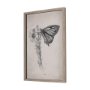 14703 - Wild Aster Monarch Butterfly III Mercana Studio Hand Embellished Framed Art Print Matted under Glass
