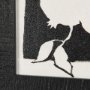 14735 - Pomegranate Branch Silhouette by Mercana Studio a Hand Embellished Textured Framed Art Print