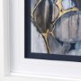 12776 - River Rocks by Liz Jardine a Hand Embellished Textured Framed Art Print Matted under Glass