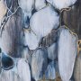 12776 - River Rocks by Liz Jardine a Hand Embellished Textured Framed Art Print Matted under Glass