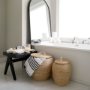 70071 - Arvin 21.7L x 17.7W x 18.1H Black Wooden Stool