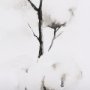 12013 - Snow Greetings II by Panpan a Framed Art Print Matted under Glass