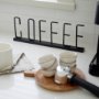 68793 - Coffee 15L x 1W Black Metal Sign