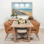69031-AB - Denver 91.5x38 Rectangular Brown Solid Wood Top & Base Dining Table