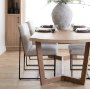69971 - Stamford Beige Upholstered Seat w/ Wood Back, Black Metal Frame Dining Chair