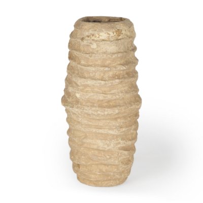 70212 - Kamli Small Beige Paper Mache Vase