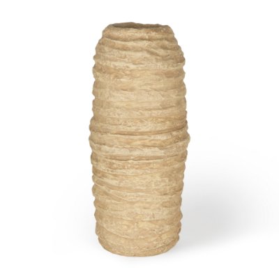 70213 - Kamli Large Beige Paper Mache Vase